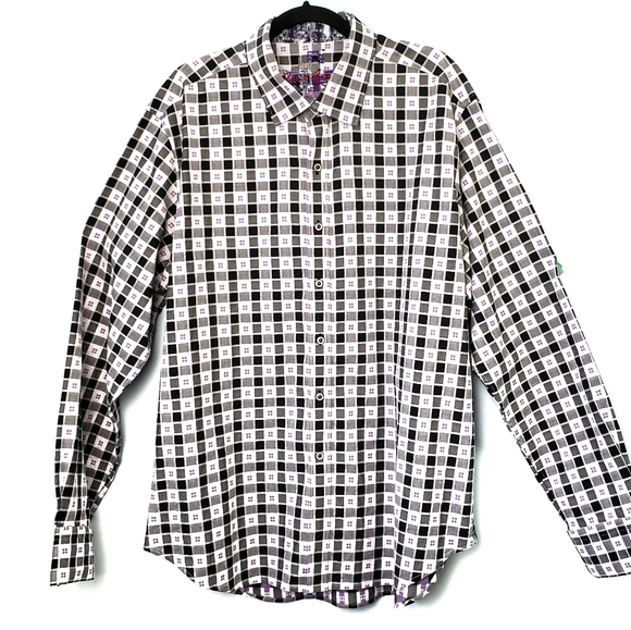 Robert Graham Other - Robert Graham Purple Button Up XXL Flip Cuff